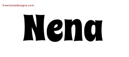 Nena Groovy Name Tattoo Designs