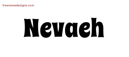 Nevaeh Groovy Name Tattoo Designs