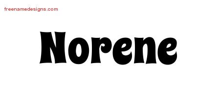 Norene Groovy Name Tattoo Designs