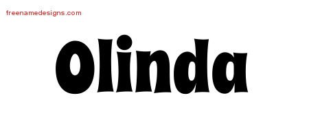 Olinda Groovy Name Tattoo Designs