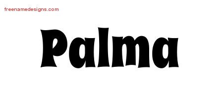 Palma Groovy Name Tattoo Designs
