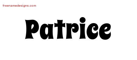 Patrice Groovy Name Tattoo Designs