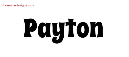 Payton Groovy Name Tattoo Designs