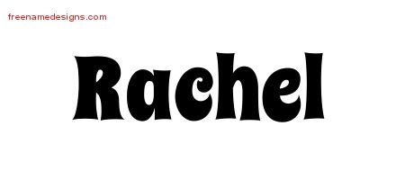Rachel Groovy Name Tattoo Designs