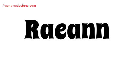 Raeann Groovy Name Tattoo Designs