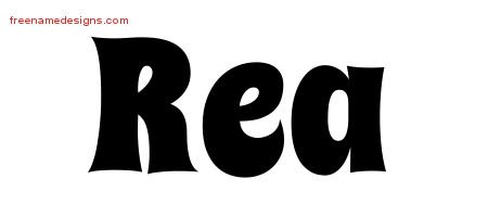 Rea Groovy Name Tattoo Designs