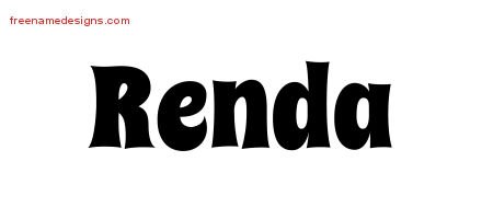 Renda Groovy Name Tattoo Designs