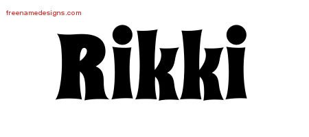 Rikki Groovy Name Tattoo Designs