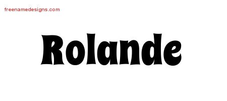 Rolande Groovy Name Tattoo Designs
