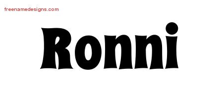 Ronni Groovy Name Tattoo Designs
