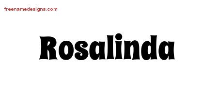 Rosalinda Groovy Name Tattoo Designs