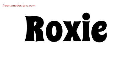 Roxie Groovy Name Tattoo Designs