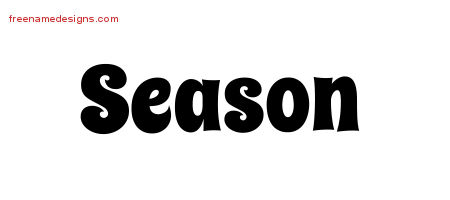 Season Groovy Name Tattoo Designs