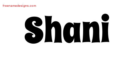 Shani Groovy Name Tattoo Designs