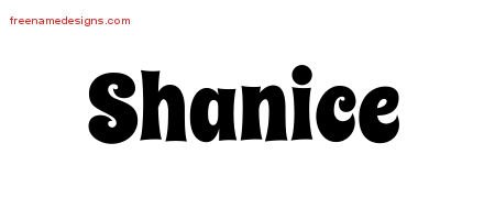 Shanice Groovy Name Tattoo Designs