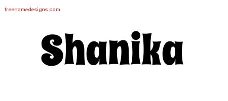 Shanika Groovy Name Tattoo Designs