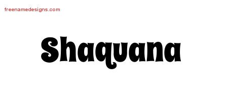 Shaquana Groovy Name Tattoo Designs