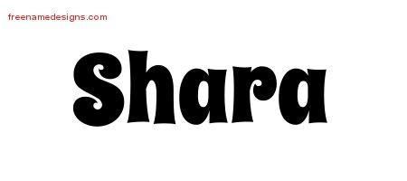 Shara Groovy Name Tattoo Designs