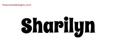 Sharilyn Groovy Name Tattoo Designs