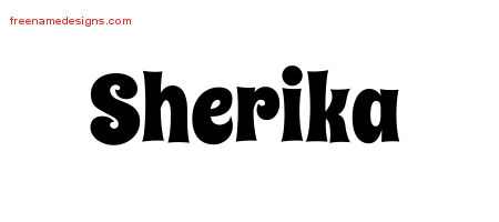 Sherika Groovy Name Tattoo Designs