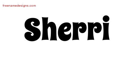 Sherri Groovy Name Tattoo Designs