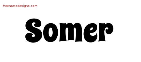 Somer Groovy Name Tattoo Designs
