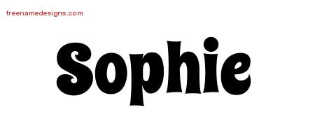Sophie Groovy Name Tattoo Designs
