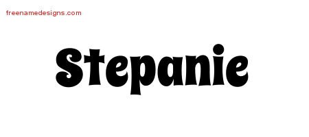 Stepanie Groovy Name Tattoo Designs