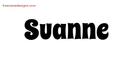 Suanne Groovy Name Tattoo Designs
