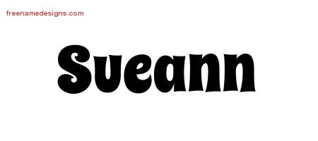 Sueann Groovy Name Tattoo Designs
