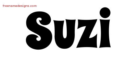 Suzi Groovy Name Tattoo Designs