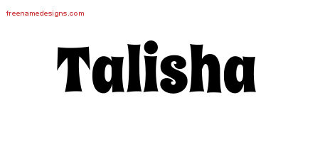 Talisha Groovy Name Tattoo Designs