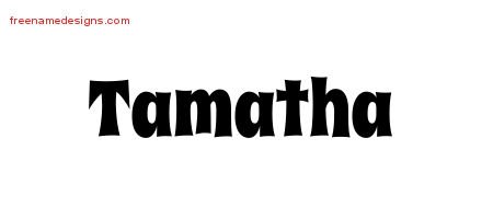 Tamatha Groovy Name Tattoo Designs