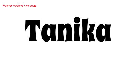Tanika Groovy Name Tattoo Designs