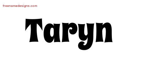 Taryn Groovy Name Tattoo Designs
