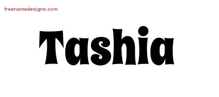 Tashia Groovy Name Tattoo Designs