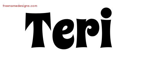 Teri Groovy Name Tattoo Designs