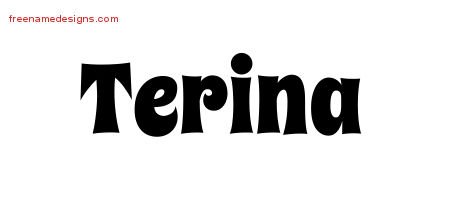 Terina Groovy Name Tattoo Designs