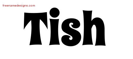 Tish Groovy Name Tattoo Designs