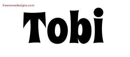 Tobi Groovy Name Tattoo Designs