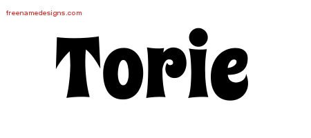 Torie Groovy Name Tattoo Designs