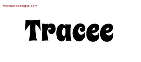 Tracee Groovy Name Tattoo Designs