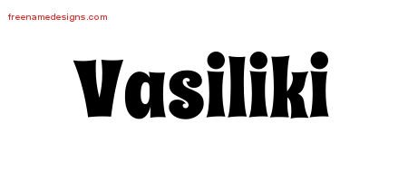 Vasiliki Groovy Name Tattoo Designs
