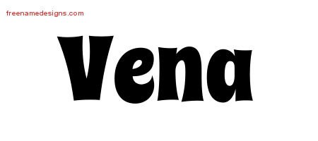 Vena Groovy Name Tattoo Designs