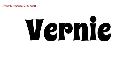 Vernie Groovy Name Tattoo Designs