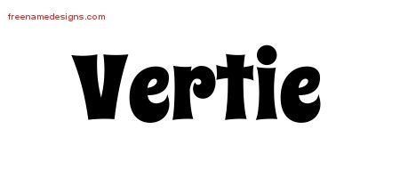 Vertie Groovy Name Tattoo Designs