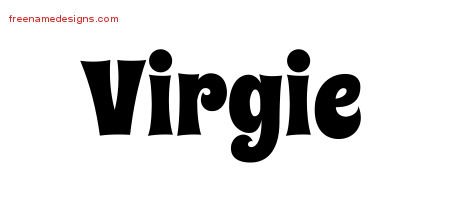 Virgie Groovy Name Tattoo Designs