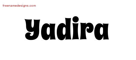 Yadira Groovy Name Tattoo Designs