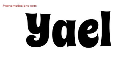 Yael Groovy Name Tattoo Designs