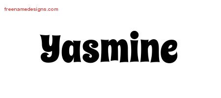 Yasmine Groovy Name Tattoo Designs
